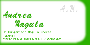 andrea magula business card